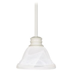 Empire Textured White Mini Pendant by Nuvo Lighting