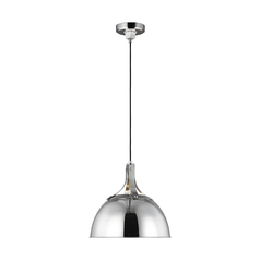 Thomas OBrien Logan 15.88-Inch Polished Nickel Pendant by Visual Comfort Studio