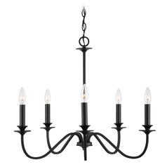 Weston 5-Light Chandelier in Matte Black by Capital Lighting
