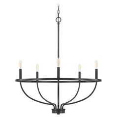 Greyson 29-Inch Matte Black Chandelier by HomePlace by Capital Lighting