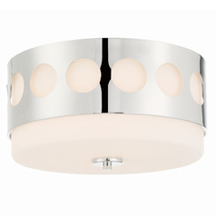 Crystorama Lighting Kirby Polished Nickel Flushmount Light