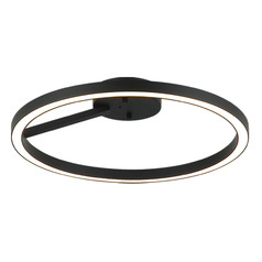 Matteo Lighting the Trundle Matte Black LED Flushmount Light