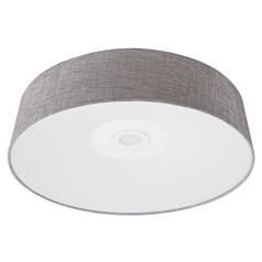 Cermack St. 16-Inch Grey Linen LED Flush Mount by Avenue Lighting