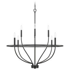 Greyson 34-Inch Matte Black Chandelier by HomePlace by Capital Lighting