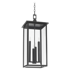 Westerly Textured Black Outdoor Hanging Light by Quorum Lighting