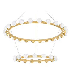 Corbett Lighting Linus Vintage Brass LED Chandelier
