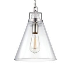 Frontage Pendant in Satin Nickel by Visual Comfort Studio