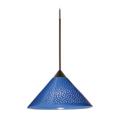 Besa Lighting Kona Bronze Mini-Pendant Light with Conical Shade