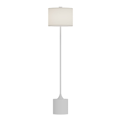 Alora Lighting Issa Matte White Floor Lamp with Drum Shade