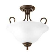 2-Light Semi-Flush Mount in Antique Bronze by Progress Lighting