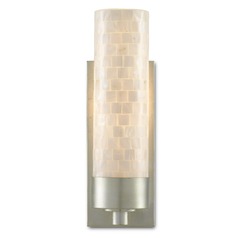 Currey and Company Clarence Millari Abadan Silver Leaf Sconce
