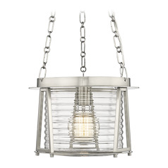Z-Lite Cape Harbor Brushed Nickel Pendant Light with Drum Shade