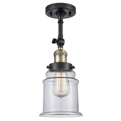 Canton Black Antique Brass Semi-Flush Mount by Innovations Lighting