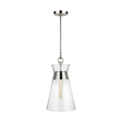Chapman & Meyers Atlantic 10.63-Inch Polished Nickel Pendant by Visual Comfort Studio