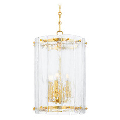 Corbett Lighting Rio Vintage Polished Brass LED Pendant Light with Cylindrical Shade