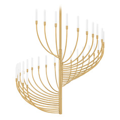 Corbett Lighting Amalthea Vintage Brass LED Chandelier