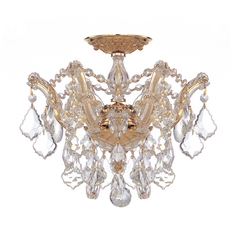 Maria Theresa Crystal Semi-Flush Mount in Polished Gold Finish by Crystorama Lighting