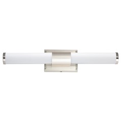 Optic Satin Nickel LED Vertical Bathroom Light by Maxim Lighting