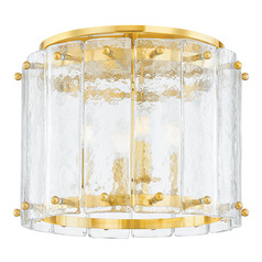 Corbett Lighting Rio Vintage Polished Brass LED Flushmount Light