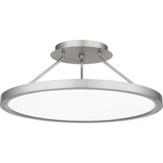 Outskirts 20-Inch LED Semi-Flush in Nickel by Quoizel Lighting