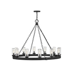Sawyer 12-Light Black Outdoor Chandelier by Hinkley Lighting