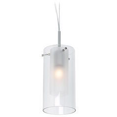 Modern Mini Pendant with White Glass by Access Lighting
