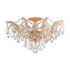Maria Theresa Crystal Semi-Flush Mount in Polished Gold Finish by Crystorama Lighting