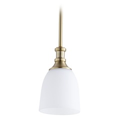 Richmond Aged Brass Mini Pendant by Quorum Lighting
