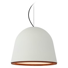 Marie Flanigan Murphy Pendant in White & Dark Teak by Visual Comfort Signature
