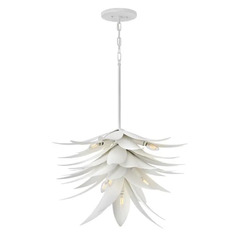 Agave Medium Chandelier in Textured Plaster by Fredrick Ramond