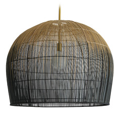 Swami 32-Inch Large Pendant in Natural & Black Ombre by Arteriors Home