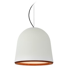 Marie Flanigan Murphy Pendant in White & Dark Teak by Visual Comfort Signature