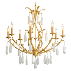 Corbett Lighting Prosecco Gold Leaf Chandelier