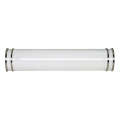 Glamour Brushed Nickel LED Vertical Bathroom Light by Nuvo Lighting