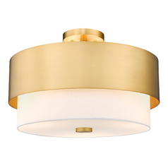 Z-Lite Counterpoint Modern Gold Semi-Flushmount Light