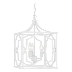 Anna 12.25-Inch Convertible Pendant in White by Capital Lighting