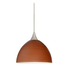 Besa Lighting Brella Satin Nickel Mini-Pendant Light