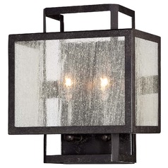 Seeded Glass Sconce Bronze by Minka Lavery