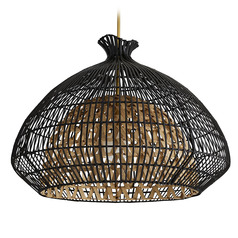 Rimini Pendant in Natural & Black Stained Rattan by Arteriors Home