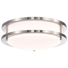 Glamour Brushed Nickel LED Flush Mount by Nuvo Lighting