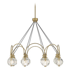 Burnham 8-Light LED Chandelier in Warm Brass by Savoy House