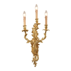 French Gold Sconce by Metropolitan Lighting