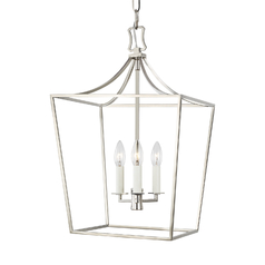 Chapman & Meyers 13.50-Inch Southold Polished Nickel Hanging Lantern by Visual Comfort Studio