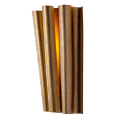 Kalco Lighting Ripple Bright Gold Leaf Sconce