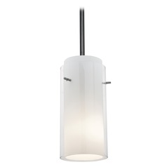 Modern Mini Pendant with White Glass by Access Lighting