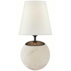 Visual Comfort Signature Collection Terri Alabaster Table Lamp with Conical Shade