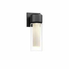 Dram 11.75-Inch LED Wall Sconce in Black by ET2 Lighting