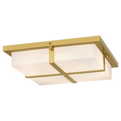 Quoizel Lighting Armstrong Brushed Gold LED Flushmount Light