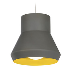 Milo LED Pendant in Gray & Chartreuse by Visual Comfort Modern