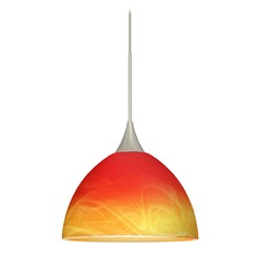 Besa Lighting Brella Satin Nickel Mini-Pendant Light